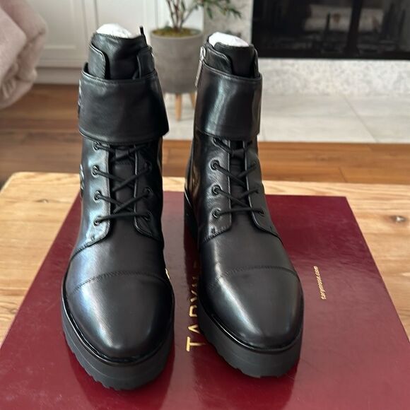 TARYN ROSE VALENTINA NAPPA BLACK SIZE 9M WOMEN NEW IN BOX - Picture 2 of 7